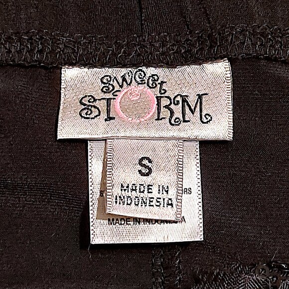 Sweet Storm Black Textured Floral Bodice Dress – Women’s Size Small - Picture 6 of 7